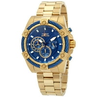 Muški satovi od nehrđajućeg čelika, zlatni i plavi Kvarcni satovi od nehrđajućeg čelika