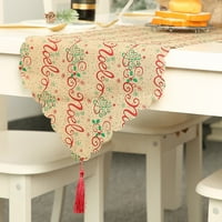 Skladištenje kućnog tekstila Pribor za božićne ukrase platnena stolna staza s printom ukras za pribor za jelo