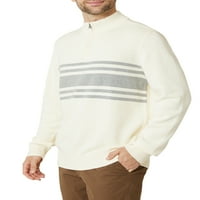 CHAPS muški pamučni teksturirani Quarter zip mockneck džemper veličine xs do 4xb