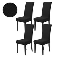 Jedinstvene ponude Stretch Pletene jakčane stolice za blagovaonicu pokriva crno