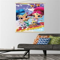 Nickelodeon Shimmer i Shine - Poster za zid od ključnog umjetničkog zida s magnetskim okvirom, 22.375 34