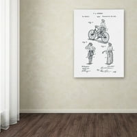 Zaštitni znak likovna umjetnost Biciklistička suknja Patent White Canvas Art by Claire Doherty