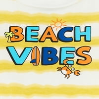 Ganimals Baby Boy Beach Vibes Stripe Bodizum kratkih rukava, veličine 0 3m-24m
