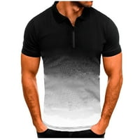 Muške muške sportske majice Plus Size pulover s ovratnikom s printom majica bluza golf polo majica Casual majica s ovratnikom na