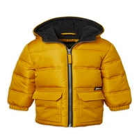 Jednobojna donja jakna s kapuljačom s velikim džepom za dječake u veličinama 4-18