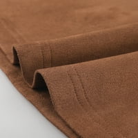 Jedinstvene ponude ženske suknje Fau Suede Visoki struk naklonjene vintage midi suknje