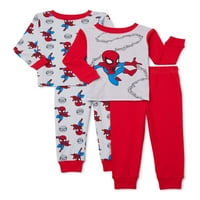 Marvel Super Hero Adventures mališani dječak dugi rukav Snug Fit Pamuk Pijama, set