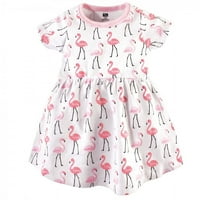 Pamučne haljine kratkih rukava za bebe i djevojčice od 2 do 3 mjeseca Flamingos