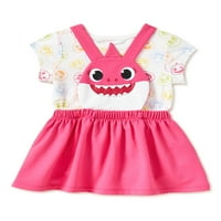 Baby Shark Baby Girls & Toddler Girls Pinafore Outfit Outfit Set