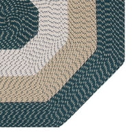 Najbolji trendovi u zemlji polipropilenski 96-inčni osmerokutni prugasti tepih od pruća
