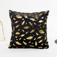O. pernata brončana jastučnica s printom zlatne folije jastučnica za kauč u struku Crna