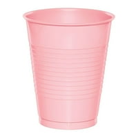 Klasične ružičaste plastične čaše za goste