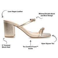 Kolekcija Journee Womens Jessa Tru Comfort pjena otvorena sandala s kvadratnim nožnim prstima