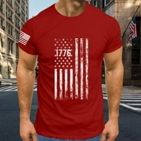 Muške majice 4. srpnja, majice za trčanje s američkom zastavom i zvjezdanim prugama, proljetne / ljetne majice kratkih rukava