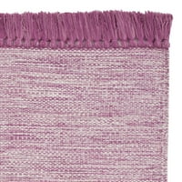 Jednobojni tkani pamučni tepih, 2' 5'ružičasta