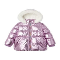 George Baby Toddler Girl Fau Fusno kapuljača Puffer Zimska jakna kaput