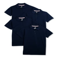Školska uniforma za djevojčice, pletena Polo majica kratkih rukava, 4 pakiranja, veličine 4-18