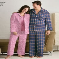 Uzorci pidžame za žene i muškarce u veličinama od pidžame do Pidžame, svaki pojedinačno