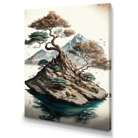 DesignArt bonsai stablo na stijeni i platno zidna umjetnost