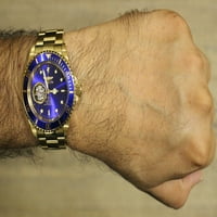 Muški satovi od nehrđajućeg čelika od žutog zlata s automatskim upravljanjem za ronjenje