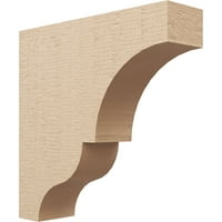 Ekena Millwork 6 W 24 D 24 H serija Thin Asheboro Gruba cedra od drveta od drveta od drveta Corbel, primed tan