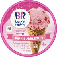 Baskin-robbins ružičasta mjehurića guma sladoled, fl oz