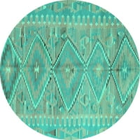 Tvrtka Alliand strojno pere unutarnje okrugle prostirke u jugozapadnom tirkizno plavom seoskom stilu, promjera 6 inča