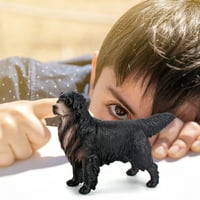 ; Crni pas igračke za životinje figurice za ukrašavanje kuće u ranom djetinjstvu