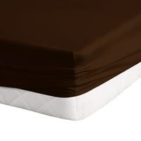 Plahte za kauč na razvlačenje u prirodnoj veličini - čvrsta Čokolada - super mekane plahte za kauč na razvlačenje otporne na blijeđenje