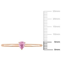 Carat T.G.W. Ružičasti safir od ružičaste ruže od ružičastog zlata od kruške
