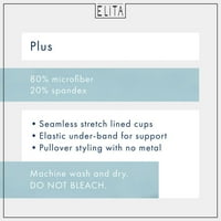 Elita Woman's Plus Size Microfiber High Cut Panty