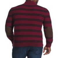 Klagovi muških dugih rukava klasični fit stripe gumb rugao džemper za vrat vrat