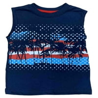 Način da proslavite mušku mornarsku majicu s američkom zastavom i palmama