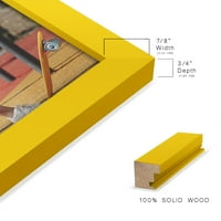 Moderni okvir za slike od prirodnog drva u žutoj boji