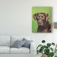 Zaštitni znak likovna umjetnost 'Dog Portret Chocolate' platno umjetnost Jill Sands