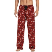 Božićne muške Casual hlače od pidžame s vezicama i džepovima božićni poklon