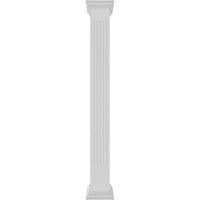 10 9 ' 9 ' klasični kvadratni ne-suženi, kanelirani set PVC stupova, krunski Kapitel i krunska Baza