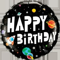 Okrugli balon od folije prikladan za rođendan astronauta
