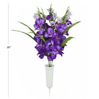 Osnove umjetne velike mješovite gladiolus okrugle vaze, čvrsta, ljubičasta, 28