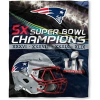 Službena Nacionalna nogometna liga, New England Patriots Super Bowl Champions Silk Touch Throuch, 50 60