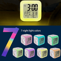 Digitalni budilnik LED Digitalni budilnik za spavaću sobu jednostavno postavljanje kubični sat za buđenje s dvostranim uzorkom mačaka