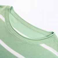 Puloveri za žene, Puloveri za žene, mekani zimski casual pleteni zeleni puloveri s prugastim vratom, veličina; $