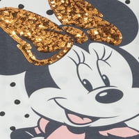 Minnie Mouse Girls 4- majice za šljokice i grafičke, 2-pack