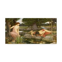 Zaštitni znak likovna umjetnost 'Echo i Narcissus' platno umjetnost od strane Waterhouse