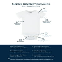 Gerber Baby Boy ili djevojčica Spol Neutral Onesies Brand Premium Cotton Interlock Bodysuits, 5-pack