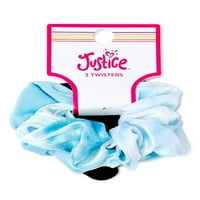 Justice Girls Velvet i Shimmery set Twister za kosu, 3-pack
