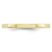 lagani ravni zaručnički prsten od 10k žutog zlata, veličine 12. 1FLL020
