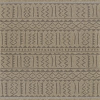 Naturalistički Marokanski tepih za unutarnju i vanjsku upotrebu, prirodno smeđa, 6' 6 9'