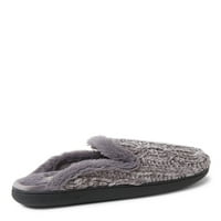 Dearfoams Ženska ugodna udobnost Chennile Tab Scuff Slipper