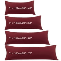 Jedinstvene ponude Microfiber čvrsti jastuk za tijelo Poklopac Burgundija 20 60